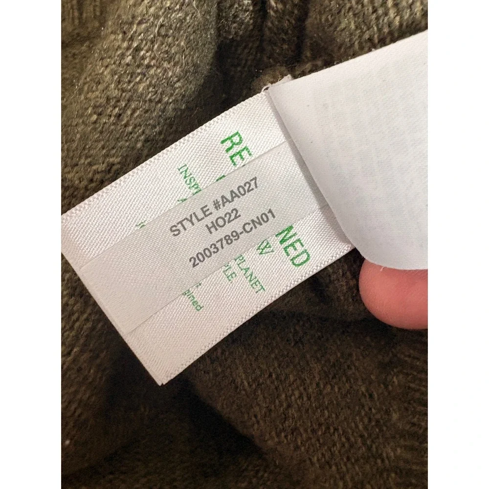 J. Crew Mens Lambswool Blend Crewneck Sweater Olive Green Heather XL AA027 HO22